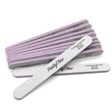Nail File 80 Grit Acrylic Nail File Set of 10 with Zebra Grip Surface, Washable and Reusable
