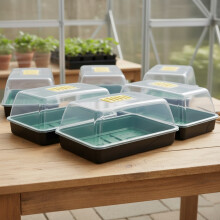 6 Propagator Set 38cm Seed Gravel Tray Cover