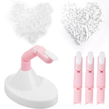 Nail Practice Fingers Acrylic Training Kit with Flexible Joints and AntiSlip Base, 3pcs with 200 Tips