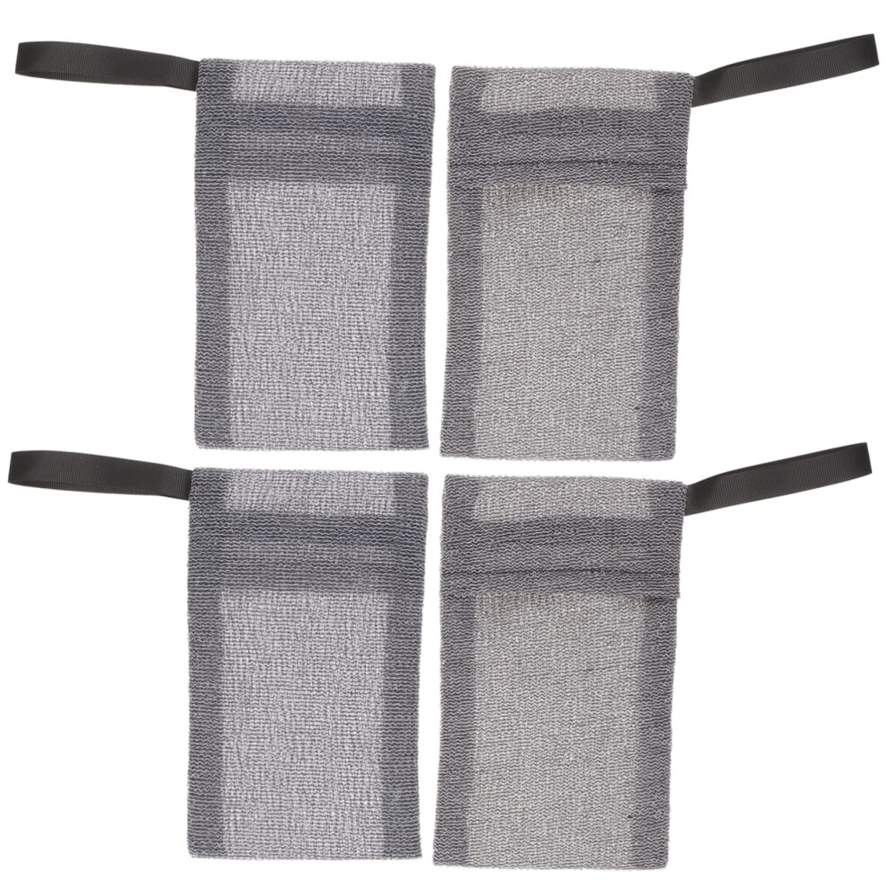 Soap Saver Bags Mesh Pouch for Fast Foaming Gentle Exfoliation with Hanging Lanyard 4pcs