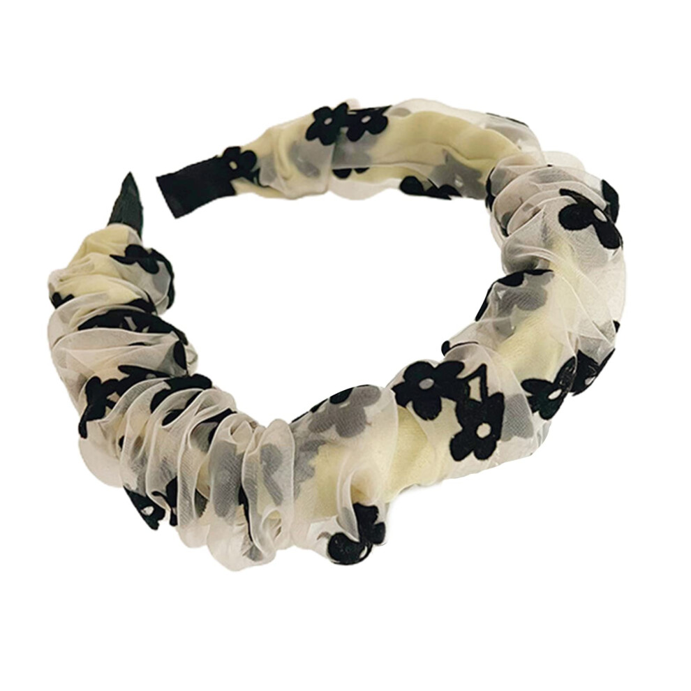 Lace Ruffle Headband For Women With Delicate Design, Lightweight Comfort, Photography Prop 9365369162280