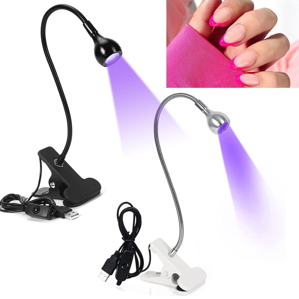 Light Uv Led Nail Lamp 395Nm Gel Curing With 360 Flexible Gooseneck Clamp Usb Powered Hands