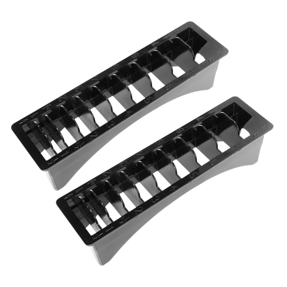 Hair Clipper Guard Organizer Box 2pcs Plastic Storage Case for Barber Combs and Salon Travel
