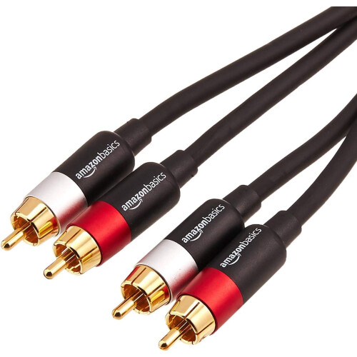 Audio kábel pre subwoofer s 2 konektormi RCA (samec - 2 samce) - 1,2 m