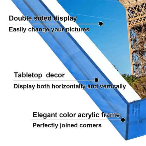 Picture Frame, Stunning Color Acrylic Floating ,Blue 2