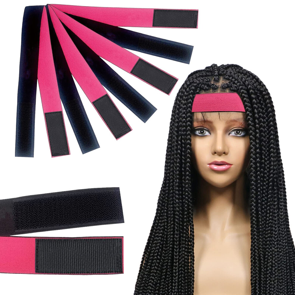 4PCS Lace Melting Band for Wigs with Adjustable Hook Strap, Elastic Wig Edge Wrap for Natural Hairline Effect