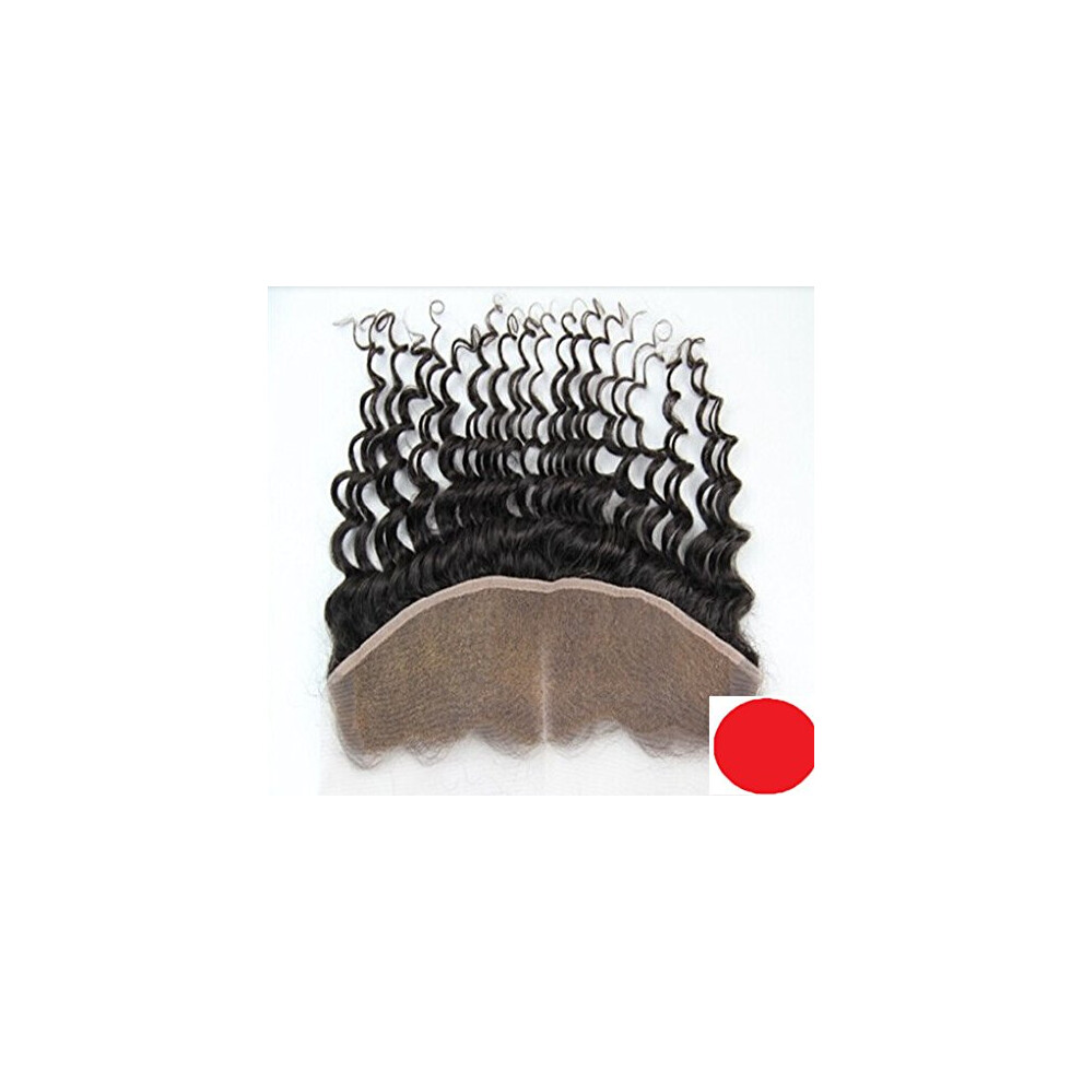 Brazilian Virgin Human Hair Deep Wave Lace Frontal Closure 13x2 MidPart 100% Unprocessed