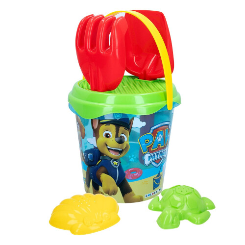 Paw Patrol Paw Patrol Strandspielzeugset, 18 cm Eimer, 6-teilig