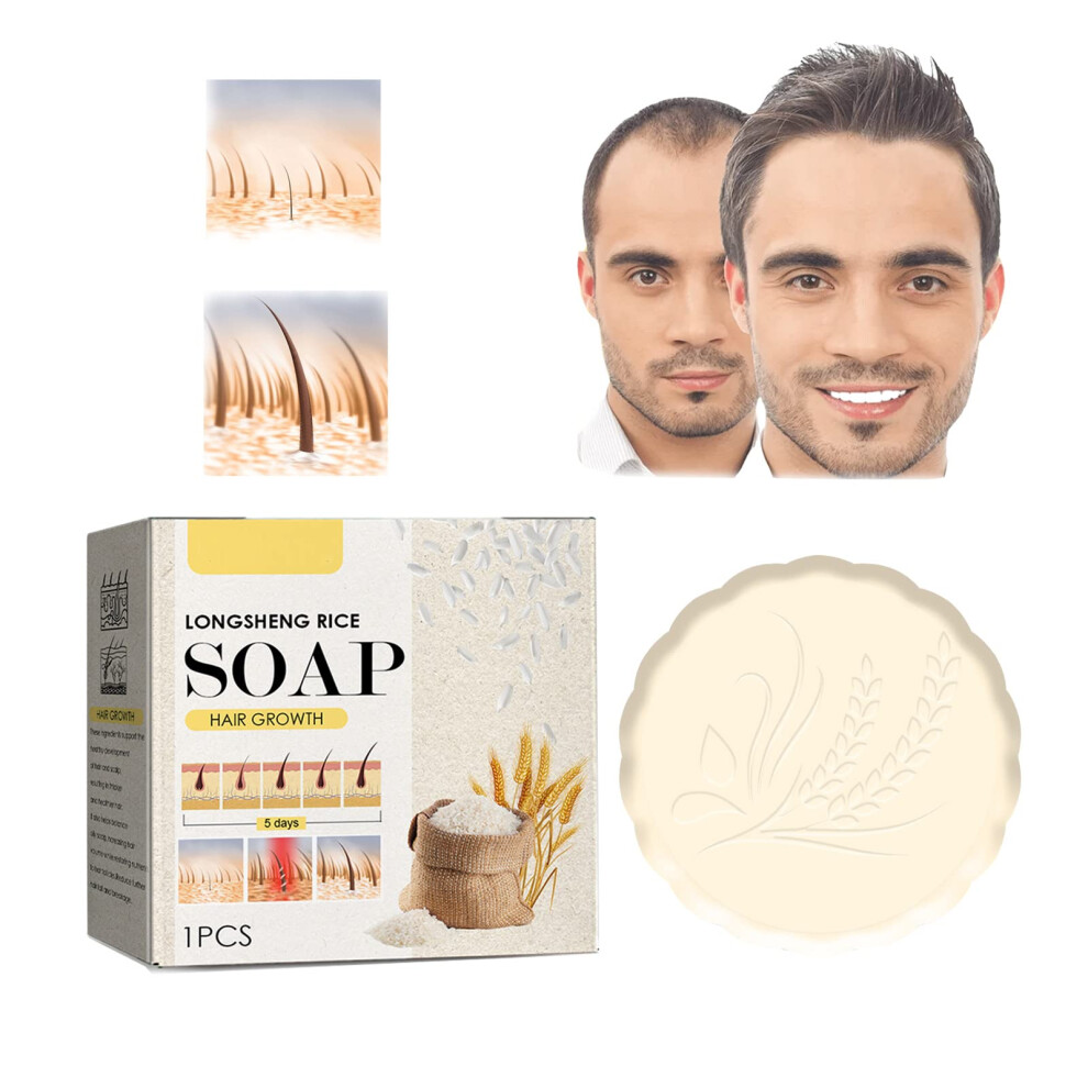 Rice Water Shampoo Bar for Hair Growth and Anti Hair Loss, Deep Hydration for Dry Damaged Hair