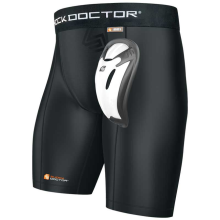 (Small) Shock Doctor Mens Black Compression Shorts W/ Cup