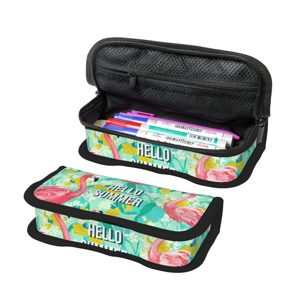 MGEZCOO Canvas Pencil Case â Durable, Multi-Functional, with Double Zipper, Ideal for Stationery and Makeup