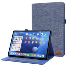 For compatible with Xiaomi Pad 5 / 5 Pro Horizontal Flip TPU + Fabric PU Leather Protective Case with Name Card
