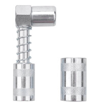 Grease Nozzle Adapter - Accessory 90 Degree Coupler with Sleeve 3 Jaw Angle Tool