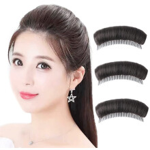 Hair Volume Inserts Set with Hair Bump Clips for Women, Dark Brown, Instant Lift and Natural Blend
