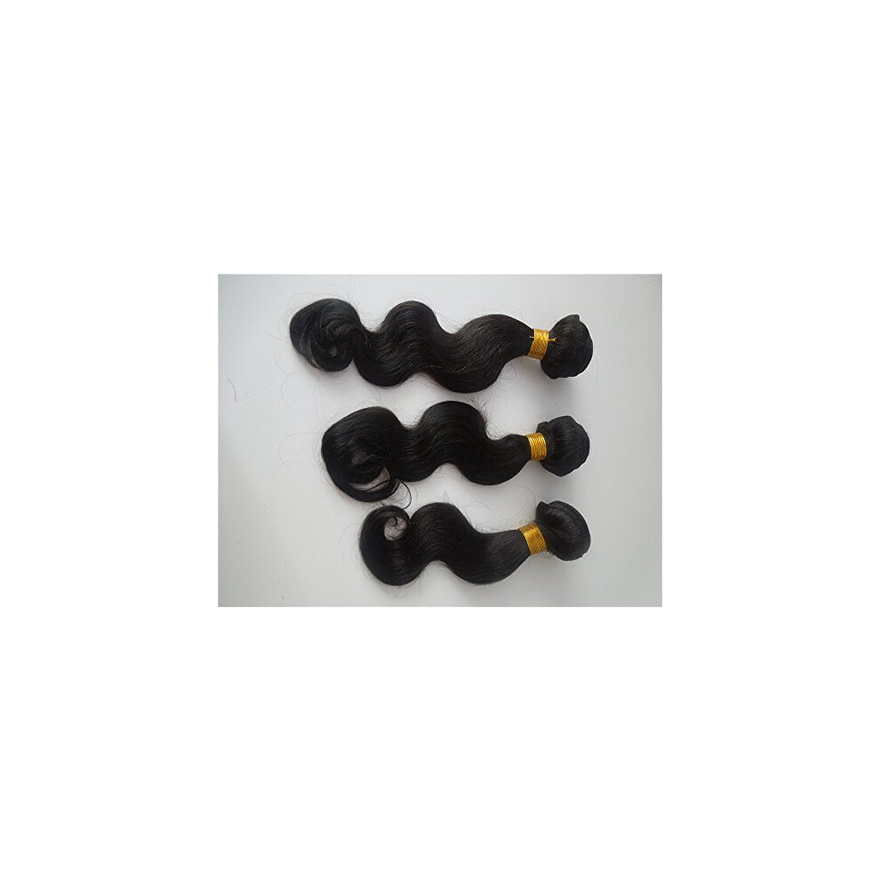 Unisex 100% Human Hair Body Wave Bundles Virgin Remy Weft Extensions Natural Color 3 Pack 1028 Inch