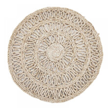 Round Rattan Placemats Natural Corn Straw Woven Dining Table Mats ining Table Pad Pot Holder Cup Mat Accessories,15in