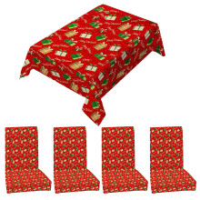 karymi Clearance Christmas Tablecloth Print Rectangle Table Cover Set Holiday Party Home Decor,Deals
