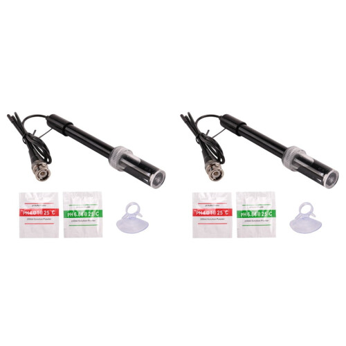 2X Ph Replacement Probe Aquarium Laboratory Electrode Ph Meter Potential Test Bnc Q9 Connector