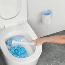 Escova de vaso sanitário FloHua, com cerdas de sílica, compatível com kit de limpeza de banheiro, design moderno e compacto.