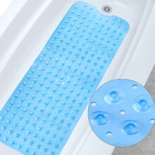 Wrjufa Bad- en Douchematten, 100 x 40 cm, Antislip, Zuignappen, Machinewasbaar, Zachte Vloermat