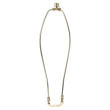 Lampeharpeholder Gør-det-selv belysningstilbehør med sadel og metalfinial hornramme lampeskærmbeslag til bord-gulvlampe montering 11,8 cm
