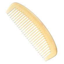 Wide Tooth Natural Horn Hair Comb Handmade Anti Static Detangling with Scalp Massage Sleeve