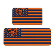 Keukenmat van kristalfluweel met logo van het Bears Football-team, 2-delige set, antislip en absorberende mat voor thuis, slaapkamer en keuken.