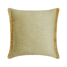 HomeCentric Beige Sierkussens 22"x22", Jute Kant & Marokkaanse Stijl met Franjes, Passend bij Jute Decor