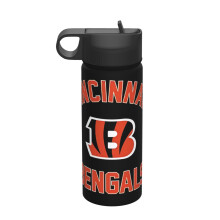 Szigetelt rozsdamentes acél vizespalack, 18oz, hordozható, szivárgásmentes pohár szívószállal, kompatibilis a Bengal Sports-szal,