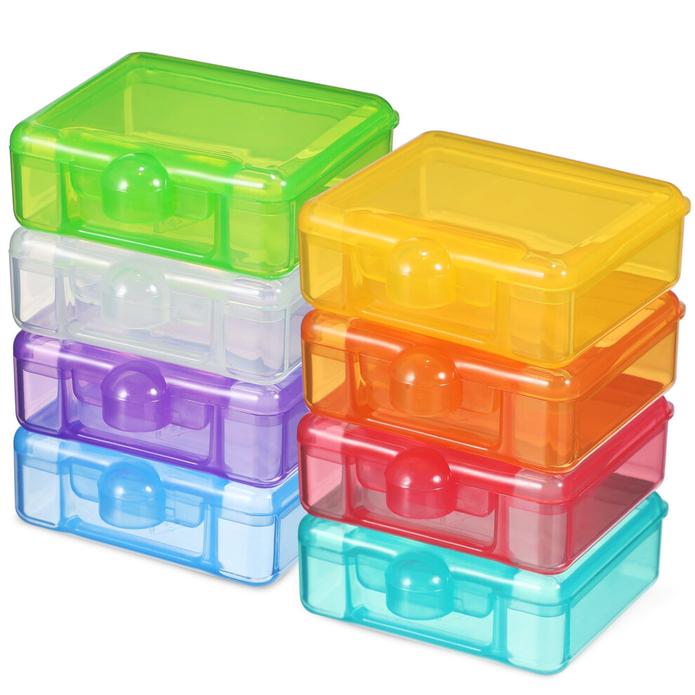 8 Pcs Square Convenient Pill Box 8pcs Purses Containers Vitamin Organizer Case Portable Organizer Travel