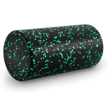 High density spot black foam roller for myofascial relaxation, trigger point massage and muscle therapy