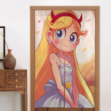 Star Vs The Forces Of Evil Door Curtain, Pattern Print Blackout Privacy Curtain, Room Divider Tapestry Home Decor, 34" W X 56" L