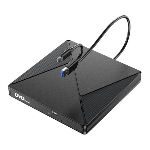 External CD/DVD Drive,Portable DVD Reader Writer ROM Drive,CD Burner External Disk Drive for Laptop Desktop ,