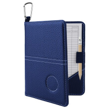 AHRLIC Leather Golf Scorecard Holder Set, Waterproof Golf Card Holder with Pencil and 2 Scorecards, Portable Foldable Design, Ideal Golf Scorecard Po