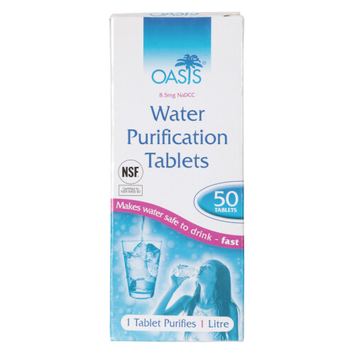 Highlander Aquaclear water purification tablets, 50 tablets, FA013