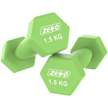 ZENO Dumbbells Set Of 2 | Dumbbells for Women | Hexagon Neoprene Weights | Hand Weights for Women | Anti-Slip & Sweat Resistant Dumbells | 1.5KG Dumb