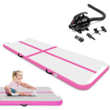 3M / 4M Inflatable Gymnastics Tumbling Mat 10cm Thickness Air Floor Mat Tumble Track for Home Use/Training/Yoga/Water Fun/Pilates with Electric Pump