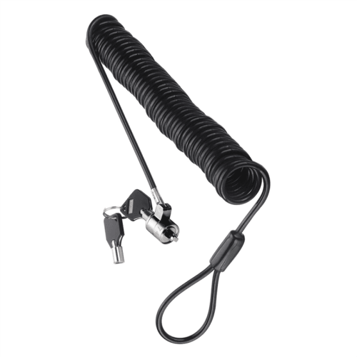 Laptop Computer Lock Anti-Theft Universal Retractable Spring Rope Steel Cable Key 1
