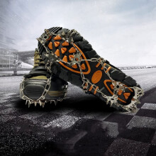 Ice Cleats for Hiking Boots & Shoes - Non-Slip Stainless Steel Shoe Ice & Snow Grips, Walk Traction Micro Spikes Crampons for Ice Fishing, Hiking,