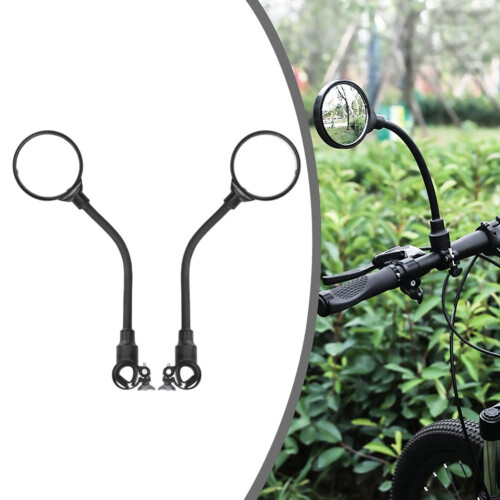 Motorcycle Bicycle Rearview Handlebar Mirrors Bendable Adjustable Reflector 1PCS 2