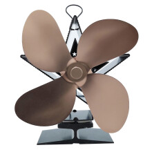 AURIGATE Mini Portable Fan 4-blade Fireplace Blower Star Energy-saving Thermodynamic Fan