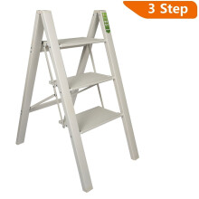 Folding Step Ladders (2-Step / 3-Step / 4-Step) Heavy Duty Aluminum Frame Foldable Ladder, Non-Slip, 330lbs Capacity