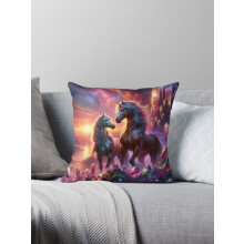 Fundas de cojín AIVO Magical Crystal Fantasy Unicorn1 para sofá, dos caras
