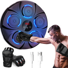 MSSAYA Music Boxing Machine, Smart Wall Mounted Punching Machine with 9-Level Speed & Mode Adjustment, USB Charging One Punch Boxing Game Training Eq