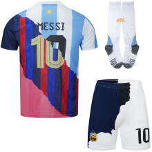 RAWDEM Argentina Barcelona Miami Special Design Football Soccer Jersey/Shorts Socks Gift Set for Children Youth Sizes (Mix, 28)