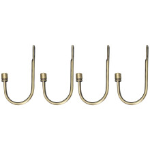 2 paia di ganci per tenda da doccia, ganci decorativi per tende da parete, staffa per gancio tenda in alluminio per ufficio