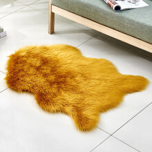 Alfombras de imitación de piel de oveja WinysinWool, antideslizantes, de pelo largo, para dormitorio.