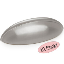 Cosmas1399SN Skapbeslag i satengnikkel med håndtak til skuffeskuff – 2-1/2" hull i senter – 10-pakning