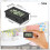 Termômetro e Higrômetro Digital Mini, Preto (Pacote com 6 - Quadrado) 5