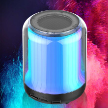 Txmfgh Seven Lights trådløs Bluetooth-høyttaler med subwoofer – multifunksjonell, bærbar for fester, utendørs og hjemmeunderholdning
